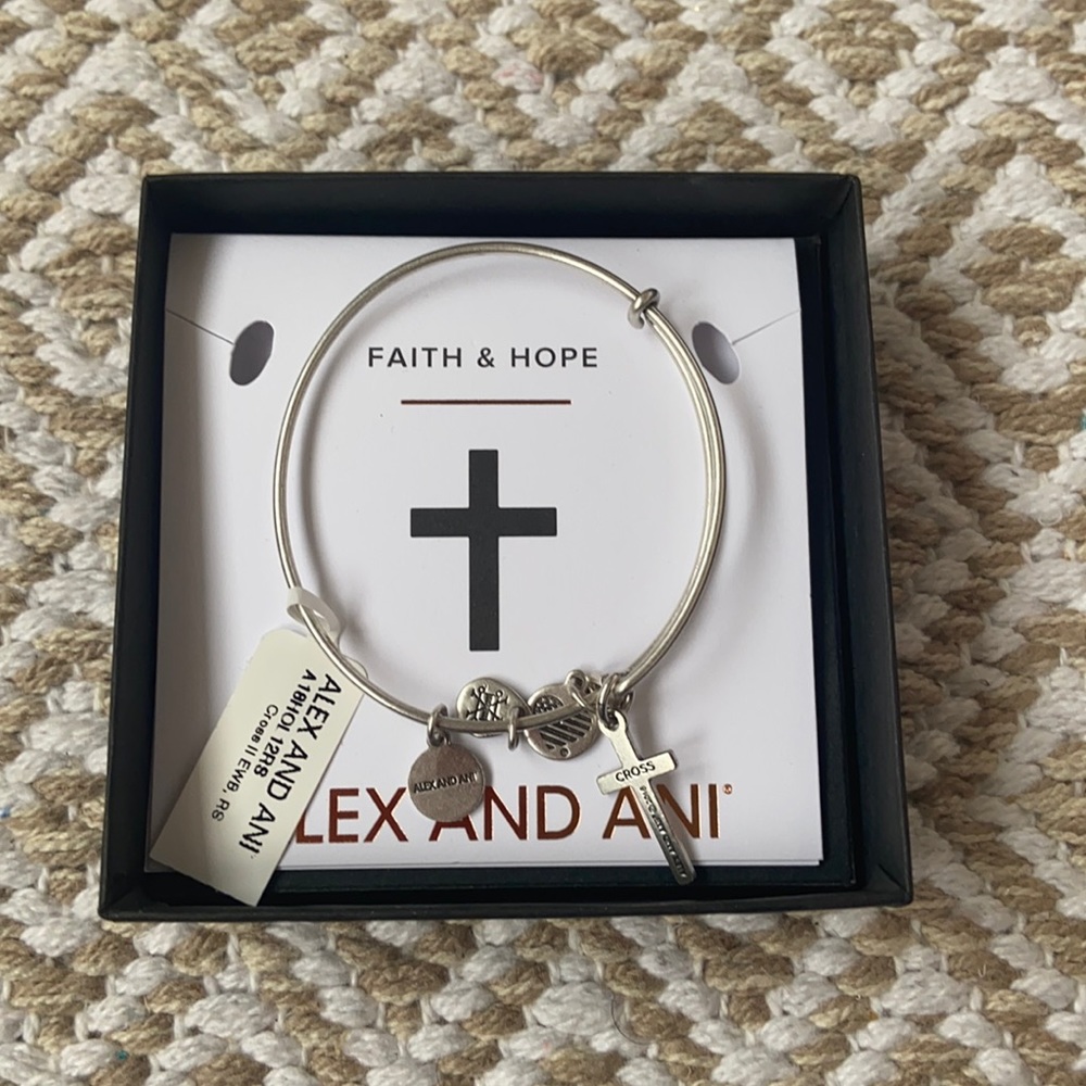 Alex and Ani Cross Charm Bracelet